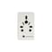 Olsenmark 3 Way Universal Adaptor- OMES1895/ Square Pin, Global Compatibility, Three Ports, Compact and Portable Design/ Perfect for Travelling, Office, Home/ White, 2 Years Warranty
