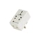 Olsenmark 3 Way Universal Adaptor- OMES1895/ Square Pin, Global Compatibility, Three Ports, Compact and Portable Design/ Perfect for Travelling, Office, Home/ White, 2 Years Warranty