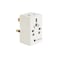 Olsenmark 3 Way Universal Adaptor- OMES1895/ Square Pin, Global Compatibility, Three Ports, Compact and Portable Design/ Perfect for Travelling, Office, Home/ White, 2 Years Warranty