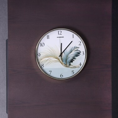 Olsenmark Round Wall Clock OMWC1910 WallMounted, Battery Operated and Durable and 2 YEAR WARRANTY