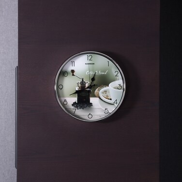 Olsenmark Round Wall Clock OMWC1913 WallMounted, Battery Operated and Durable and 2 YEAR WARRANTY