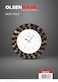 Olsenmark Round Wall Clock OMWC1921 WallMounted, Battery Operated and Durable and 2 YEAR WARRANTY
