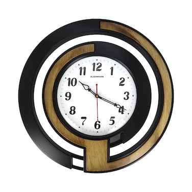 Olsenmark Round Wall Clock OMWC1928 WallMounted, Battery Operated and Durable and 2 YEAR WARRANTY