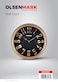 Olsenmark Round Wall Clock OMWC1936 WallMounted, Battery Operated and Durable and 2 YEAR WARRANTY