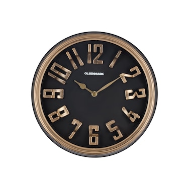 Olsenmark Round Wall Clock OMWC1936 WallMounted, Battery Operated and Durable and 2 YEAR WARRANTY