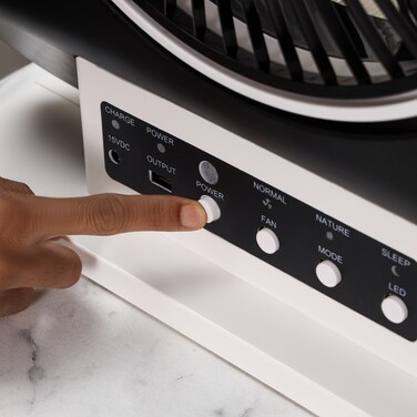 12&quot; Rechargeble Box Fan - Portable, 7Ah Battery, OMF1795, with 10 Hours Working, Remote Included, 5 Leaf Blade with Safe Grill &amp; Led Light, 2 Years Warranty