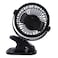 Olsenmark OMF1790 Rechargeable Mini Fan with Light- Clip Fan - 3.7V, 1200mAh Lithium Battery - USB Charging - 4*0.2W Hi Power LED Light - Portable, Lightweight
