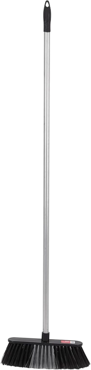 مكنسة أرضية من ديلكاسا بعصا معدنية - DC3666، رأس كبير وعريض بشعيرات مائلة، متوافقة مع جميع أنواع الأرضيات