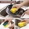 12 pcs Multi-purpose Double-faced Sponge Scouring Pads Dish Washing Scrub Sponge Stains Removing Cleaning Scrubber Brush for Kitchen Garage Bathroom