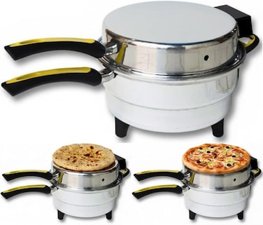 Arabic Khameer Bread Maker   Pita, Khubz &amp; Mini Pizza Cooker   Stovetop Non-Stick Flatbread Cooker   Traditional Middle Eastern Bread Maker