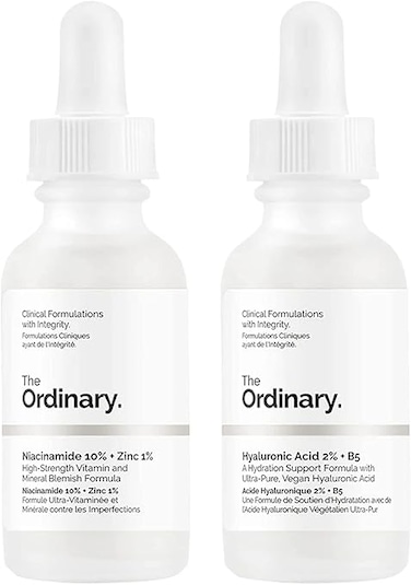 The Ordinary Hyaluronic Acid with 2% + B5 (30ml) and The Ordinary Niacinamide 10% + Zinc 1% (30ml) Bundle Face Care Set
