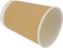 Packwell Ripple Paper Cups 8 Oz - Brown - Pack Of 25 - Triple-Wall Disposable Cups For Coffee, Tea &amp; Hot Beverages