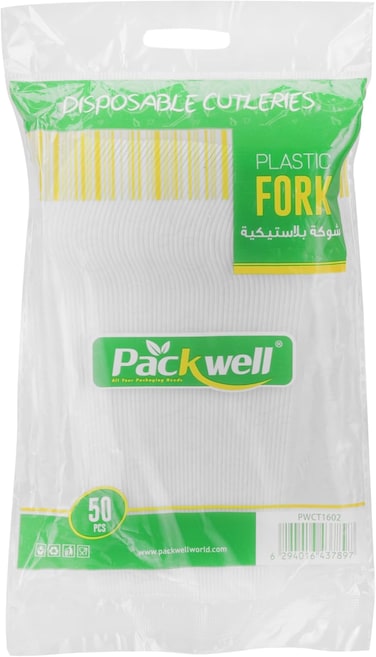 Packwell Disposable Fork 2.3G 50 Pcs
