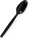 Packwell Plastic HD Disposable Table Spoon 50 Pieces, Black