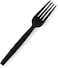 Packwell Plastic HD Fork 50 Pieces, Black Disposable Cutlery
