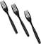 Packwell Black MD Fork Disposable Plastic Fork 50 Pcs