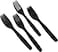 Packwell Black MD Fork Disposable Plastic Fork 50 Pcs