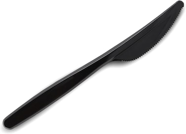 سكين بلاستيك ام دي من باكويل، 50 قطعة، اسود