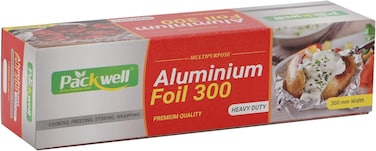 Packwell Aluminium Foil Heavy Duty 30cm 900 Grm 1 Roll BPA Free Anti-Bacterial Anti-Fungal PWAF301001