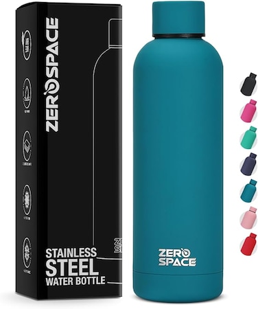 ZeroSpace Stainless Steel Water Bottle, 750ml Insulated Water Bottle for Kids School, Double Wall Water Thermos Flask for Hot &amp; Cold Drinks, Sports Hot Water Bottle (Ocean Blue)