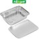 Packwell Aluminum Container With Lid 10 Pcs Pack, 83185, 1850ml