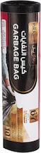Packwell Garbage Bag Black Strong &amp; Bio-Degradable Heavy Duty Disposable Garbage 10 Pcs 105X125cm Pack Of 2 Pcs Roll