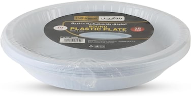 Packwell Disposable Plastic Plates 25 Pieces
