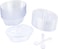 Packwell 4 Oz Oval Cup 12 Pcs With Lid And Spoon, Clear, Disposable Food Storage Container Desert Small Cup