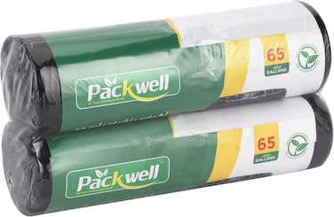 Packwell Garbage Bag 95X115 15Pcs In Each Roll, 2 Roll 30 Pcs Total Trash Bag Waste Cover