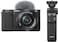 Sony Alpha ZV-E10L Interchangeable Lens Vlog Digital Camera With 16-50mm Lens And Free Sony Wireless Grip With Remote Control And Tripod Feature, 24.2MP, Black