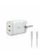 45W Travel Charger with Dual Type-C Ports, Fast PD Charging for iPhone, Samsung, Huawei &amp; USB-C Devices