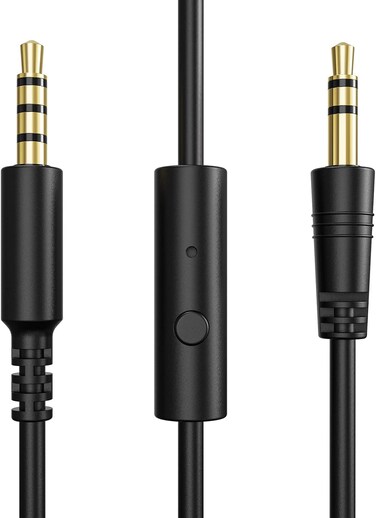OneOdio 3.5mm Jack Audio Cable with Mic &amp; On/Off Switch - Compatible with Pro Wired Headphones Pro 10/30/50, PC, Computer, Phone, Notebook.(3.9ft)