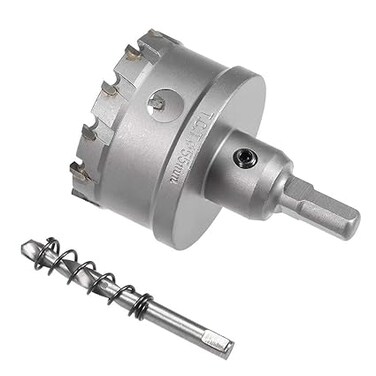 AL ARQAM 55mm TCT Hole Saw,  Cutting Diameter Tungsten Carbide Tipped Hole Cutter Opener, for Stainless Steel Metal Plate Aluminum