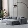 Karnak Carol Corner 3 Seater L-Shape Velvet Sofa - Dark Grey