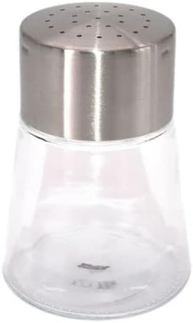 L.T.R Cheese Shaker Jar with Stainless Steel Lid – Clear Glass