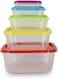 Stackable Storage Container Box With 5 Adjustable Inner Boxes 1.4 Litre, Plastic Organizer Box For Food, Storing Toys, Embroidery Accessories, Spools, Hardware Storage Tubes,Etc