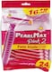 Pearl Max Pink 2 Twin blade Disposable shaving Razors for Women  Comfort grip,Smooth Shave-Reduce Irritation-Better Precision-24 Pieces