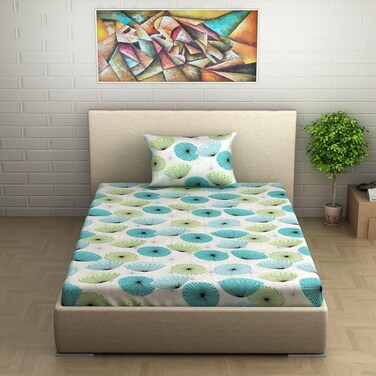 2-Piece Flat Single Bedsheet Set &ndash; 135x220cm Sheet + 46x70cm Pillowcase, Assorted for Kids/Adults