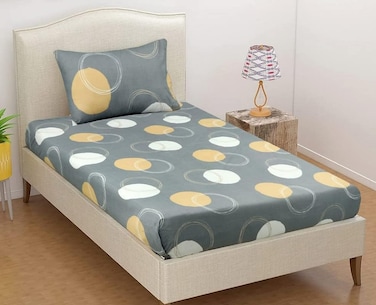 Rahalife Classy 2-Piece Single Bedsheet Set &ndash; 160x230cm Sheet &amp; Pillowcase, Assorted Design