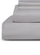 3-Piece King Bedsheet Set &ndash; Ash Grey, Flat Sheet &amp; Pillowcases, Soft Hypoallergenic Microfiber