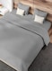 3-Piece King Bedsheet Set &ndash; Ash Grey, Flat Sheet &amp; Pillowcases, Soft Hypoallergenic Microfiber