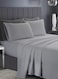 RISHAHOME 3-Piece Queen Fitted Bedsheet Set &ndash; Ash Grey, Deep Pocket, Hypoallergenic Microfiber