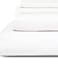 RISHAHOME 3-Piece Queen Fitted Bedsheet Set &ndash; White, Deep Pocket, Soft Microfiber, Non-Allergic