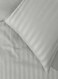 4-Piece Single Size Duvet Cover Set – Light Grey Striped, Fitted Sheet & Pillow Covers, Microfiber