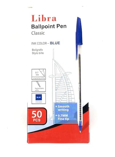 Ballpoint Pens 0.7mm Blue Ink &ndash; Smooth Writing, 50-Piece Set for Home &amp; Office Use