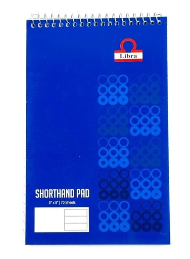 5x8 Inch Top Spiral Hand Pad &ndash; 70 Lined Sheets, Durable Metal Binding, Compact