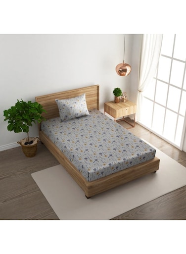 2-Piece 180 TC Cotton Bedsheet Set Single Size &ndash; Printed Premium Collection