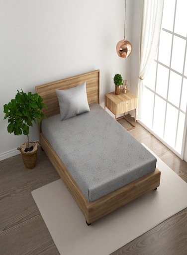 2-Piece Single Cotton Bedsheet Set 180 TC &ndash; 100% Cotton, Soft, Breathable &amp; Durable