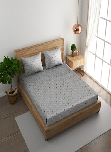 3-Piece 180 TC Cotton Bedsheet Set Queen Size &ndash; Premium Printed Collection