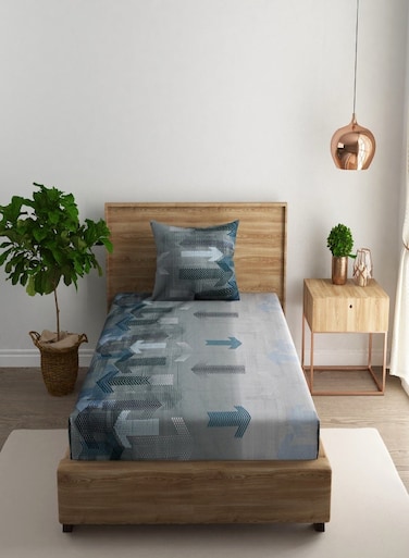 2-Piece Single Polyester Bedsheet Set with Pillow Cover &ndash; Soft, Durable &amp; Premium Bedding